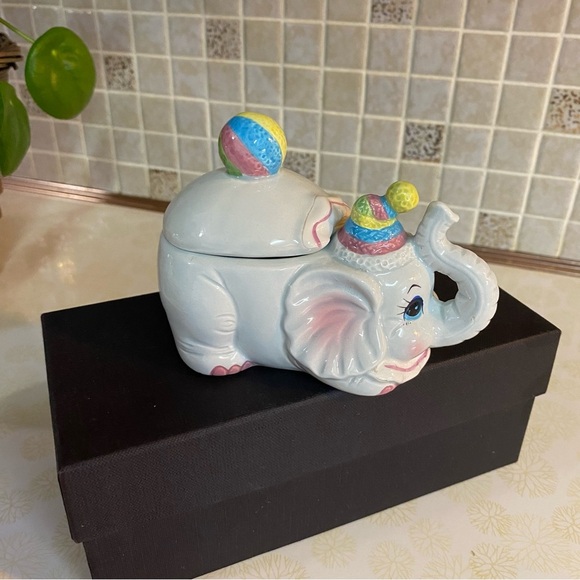 Vintage Circus elephant trinket box dish - Picture 3 of 6